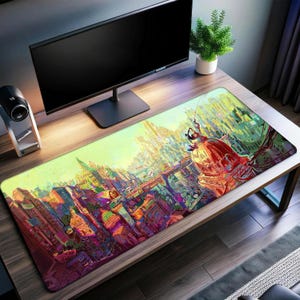 Spider Man Across the Spider-Verse Desk Mat | Miles Morales Mouse Pad | Premium Print Surface | Personalized Desk Mat | Smooth Glide Control