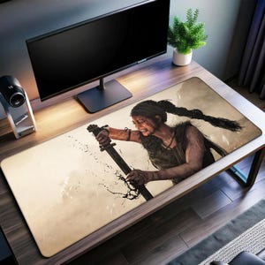 Hellblade Desk Mat | Senua Mouse Pad | Premium Print Surface | Personalized Desk Mat | Gaming Desk Mat