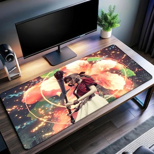 Final Fantasy Desk Mat | Aerith Gainsborough Mouse Pad | Premium Print Surface | Personalized Desk Mat | Gaming Desk Mat