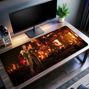 Final Fantasy Sephiroth Gaming Desk Mat | FFVII Mouse Pad | Premium Print Surface | Personalized Desk Mat | Gaming Desk Mat