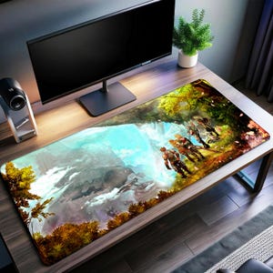 Xenoblade Chronicles Gaming Desk Mat | Shulk Mouse Pad | Premium Print Surface | Personalized Desk Mat | Smooth Glide Control