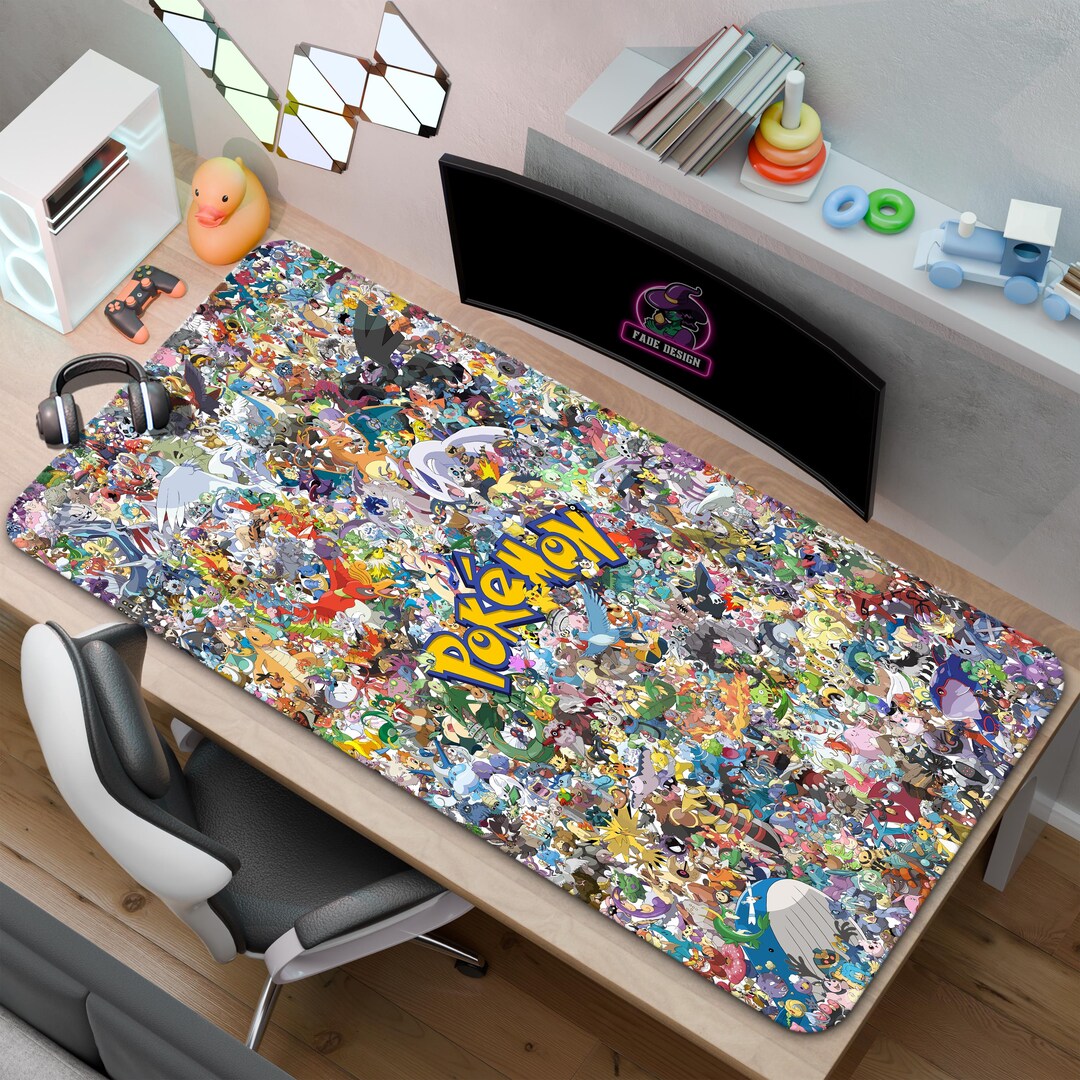 Pokemon Desk Rements Pokemon Universe Desk Mat | Pokemon All Heroe Mouse Pad | Desk Decor ...