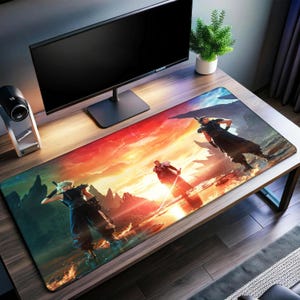 Final Fantasy Desk Mat | Cloud Strife Mouse Pad | Premium Print Surface | Personalized Desk Mat | Gaming Desk Mat