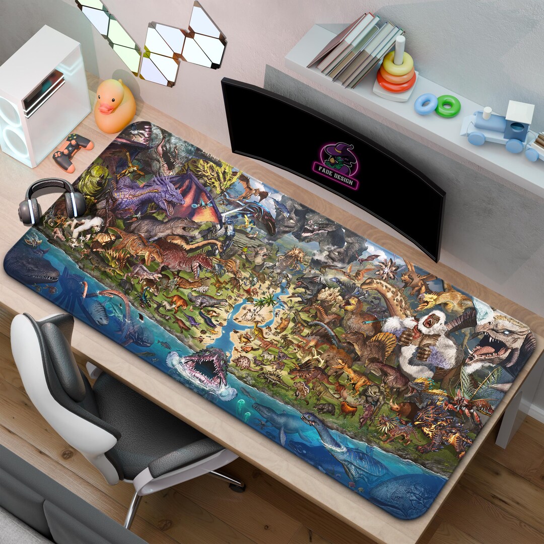 Ark Survival Evolved Universe Desk Mat | Ark Creatures Mouse Pad | Desk ...