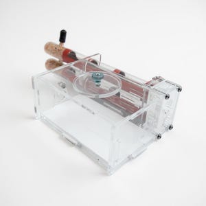 Reageerbuizenset mierenboerderij – 2-delig bamboe- en gipsmierennest met foerageergebied – Queen Ant Starter Kit – DIY mierenhuis Habitat