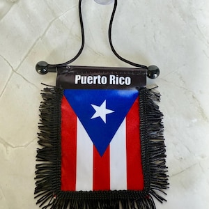 Puerto Rico Car Mirror Flag – Rearview Mirror Accessory | Boricua Pride Decor