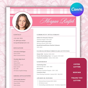 Customizable Sorority Resume & Cover Letter Set - Stand Out at Rush - Sorority Package - A4 Paper