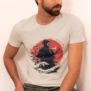 Vintage Japanese Samurai Tattoo T-Shirt | Retro Warrior Gift for Martial Arts Fans & Tattoo Lovers