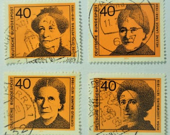República Federal de Alemania 1974 Mujeres Famosas. Michel 791 a 794 1 juego sellado.