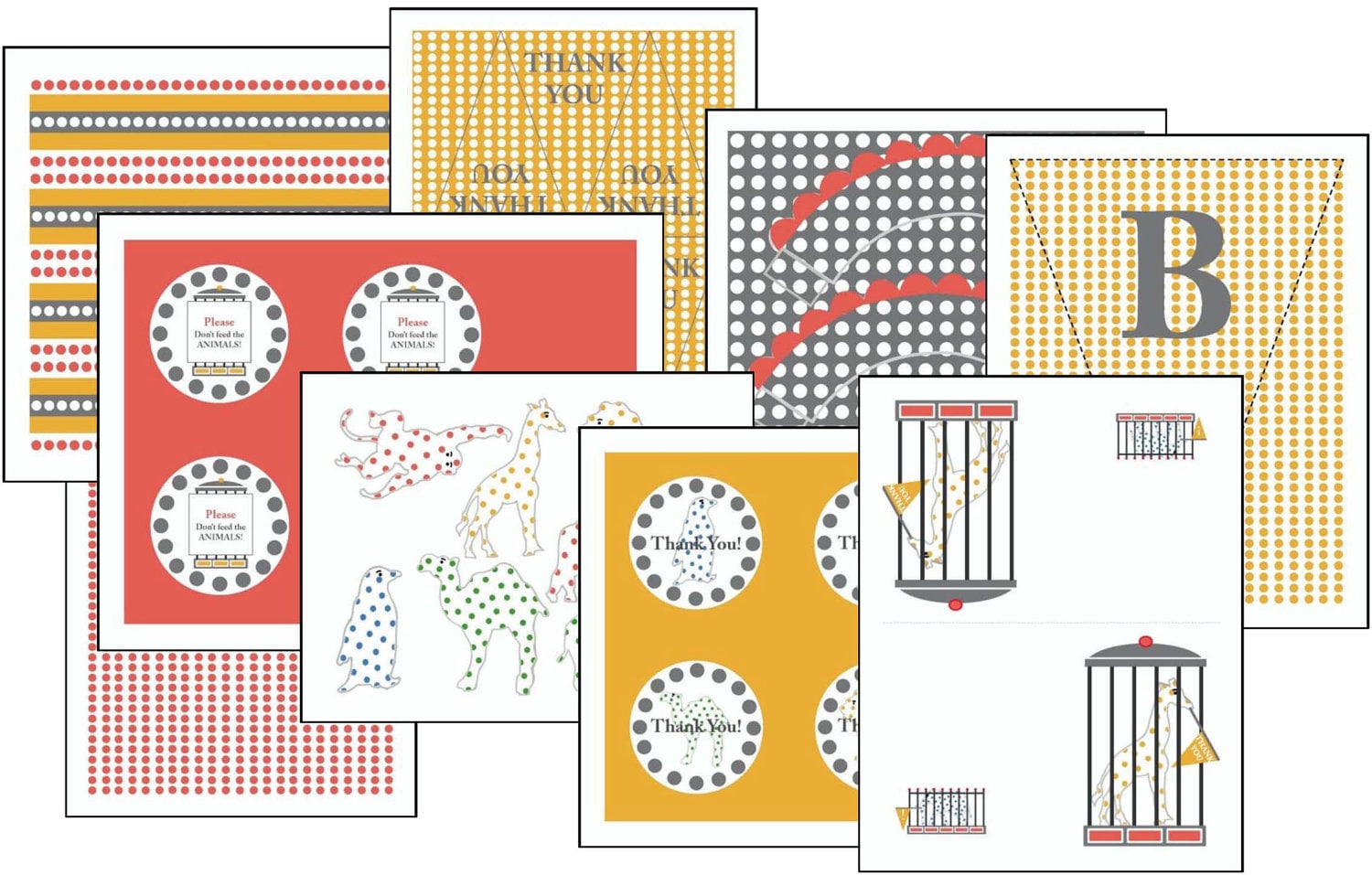 Party Printables: DIY Vintage Polka Dot Zoo Birthday - Etsy