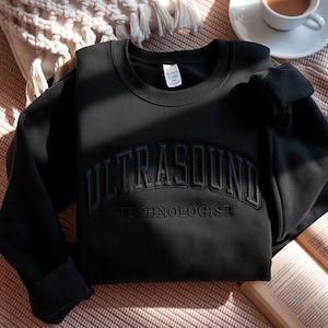 Broderad ultraljudstekniker-tröja, ultraljudstekniker-tröja, medicinska tröjor, ultraljudstekniker-tröja, examenspresent