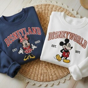Embroidered Vintage Disneyworld est 1971 Sweatshirt, Disneyland Sweatshirt, Retro Disney Shirt, Couple Disney Shirts, Family Matching Shirt image 4