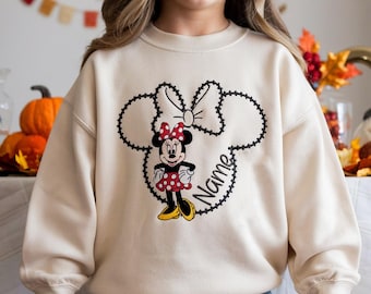 Benutzerdefinierte Disney gestickt Jugend Sweatshirt, Disneyland Pullover, Disney Reise Sweatshirt, Disneyworld Shirt, Familien Urlaub Sweatshirt