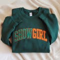 Embroidered Showgirl Sweatshirt, Life of a Sweatshirt, Orange Show Girl Shirt, Shirt for Concert, Showgirl Era Shirt, Showgirl Merch