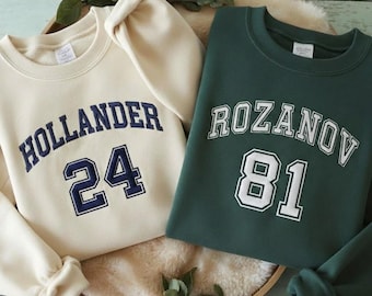 Geborduurd team Hollanov-sweater, hockeyromantiek-sweater, verwarmde rivaliteitsmerchandise, cadeau LGBT-hockeyfan