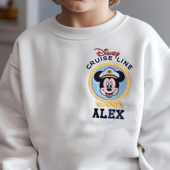 Custom Disney Cruise Line Embroidered Youth Sweatshirt, Family Cruise Shirt, Family Matching Cruise, Disney Trip Shirt, Cruise Toddler Shirt