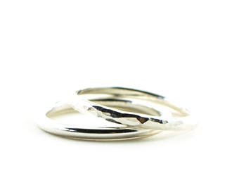 Simple silver ring -  wedding band - thick silver ring - silver wedding ring -  minimalist jewelry - stackable ring -  plain wedding band