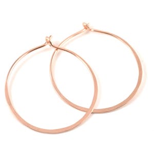 Rose gold earrings 14k rose gold filled hoop earrings pink gold earrings rose gold filled jewelry gift for her image 2