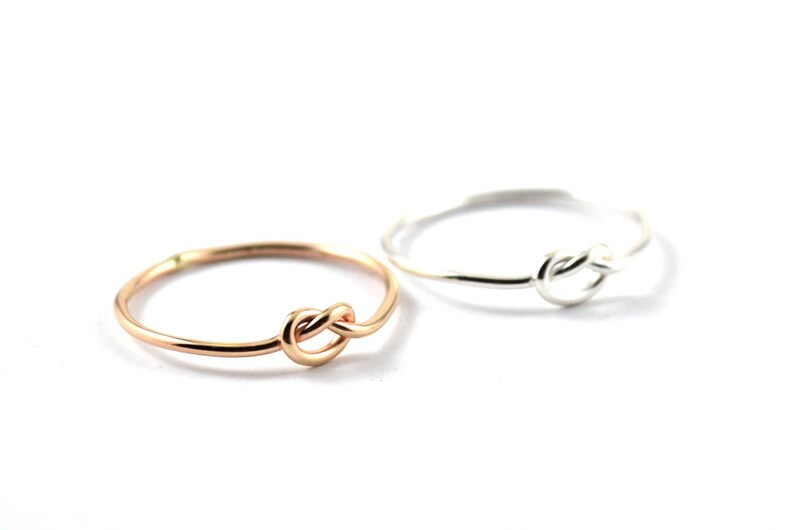 Gold Filled Knot Ring GF Skinny Ring Love Knot Gold Ring Etsy