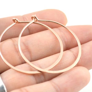 Rose gold earrings 14k rose gold filled hoop earrings pink gold earrings rose gold filled jewelry gift for her image 3