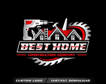 Home Repair Logo Design | Handyman & Maintenance Service | House Fix Renovation Branding | Editable Vector