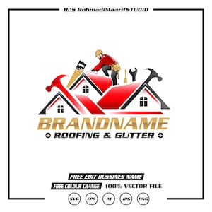 Roofing Company Logo Design: Construction Business Branding