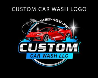 Design personalizzato del logo per autolavaggio / Branding per attività di detailing auto