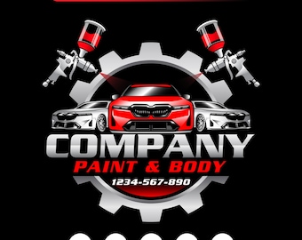 Car Paint Logo | Custom Auto Body | car detailing Shop Branding (Digital Download)