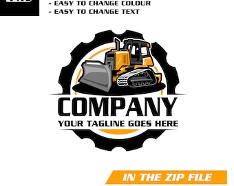 professional modern skid steer logo skid steer vector illustration logo template