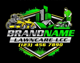 Customizable Lawn Care Logo | Landscaping Business Branding Design