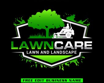 Custom Lawn Care Logo Design, Landscaping Business Branding Kit (SVG, AI, PDF)