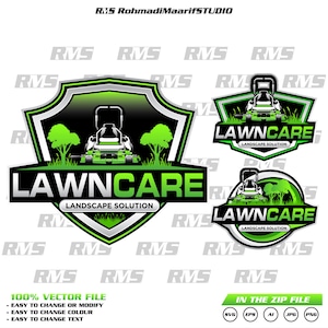 Lawn Mower Logo, Zero Turn Mower Logo, Landscaping Logo, Yard Service Logo, Lawn Care Logo Design, Lawn Mowing Logo, Lawn Care Templates