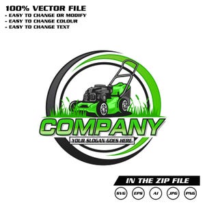 Lawn Mower Logo, Zero Turn Mower Logo, Landscaping Logo, Yard Service Logo, Lawn Care Logo Design, Lawn Mowing Logo, Lawn Care Templates