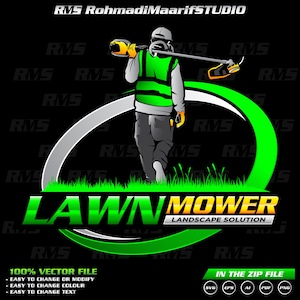 Lawn Mower Logo, Zero Turn Mower Logo, Landscaping Logo, Yard Service Logo, Lawn Care Logo Design, Lawn Mowing Logo, Lawn Care Templates