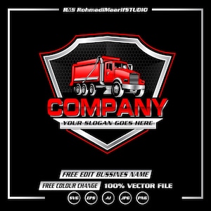Dump Truck Logo SVG: Construction Equipment Graphic