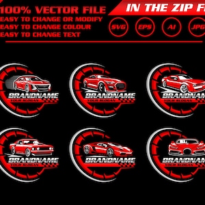 car logo - auto gear - gear - service - piston - vector - illustration - automotive