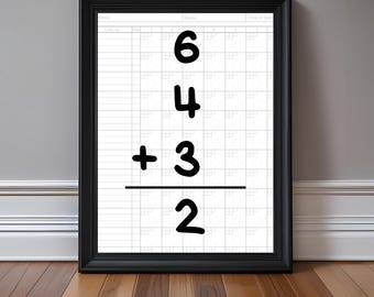 Baseball/Softball Double Play Math Art Print: Sports Decor (Digital Download)