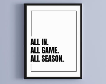 Sports Motivation Wall Art | Team Locker Room Decor (Instant Download)