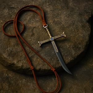 Dracule Mihawk Black Sword Necklace for Men – Anime Yoru Pendant, Metal Hawk Eyes Jewelry, One P!ece Cosplay Gift, Choker Accessories Gift