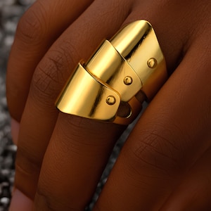 Oosaki Nanna Punk Gothic Armor Knuckle Rings Set | Rock Scroll Cosplay Finger Jewelry for Women Men | Anime Metal Ring Gift Prop