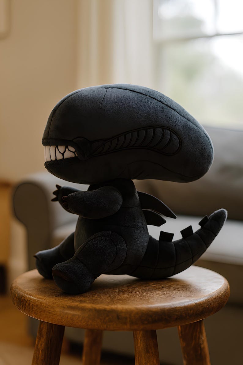 Cute Movie Xenomorph Alien Plush Toy – Cute Sci-fi Cartoon Soft Stuffed ...