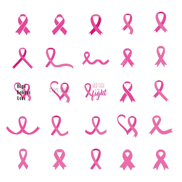 Cancer Ribbon Svg - Etsy