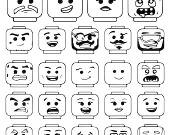 Brick Faces Svg Bundle, Kids Toys Svg Png, Brick Svg Png, Building Blocks Svg, Brick Faces Svg Bundle, Vector Play Bricks SVG