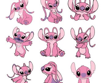 Stitch and Angel Svg Png Bundle, Stitch Tshirt Mug Cup, Stitch Svg, Png, Stitch Love Svg, Angel, Stitch With Angel Svg , Stitch Couple Svg
