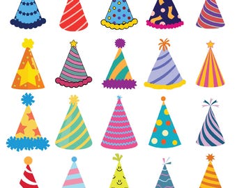 Paquete SVG de sombrero de fiesta, gorro de cumpleaños SVG PNG, sombrero de fiesta, sombrero, sombrero de cumpleaños SVG PNG, sombrero en blanco SVG, sombrero de papel SVG, clipart de sombreros de fiesta de cumpleaños