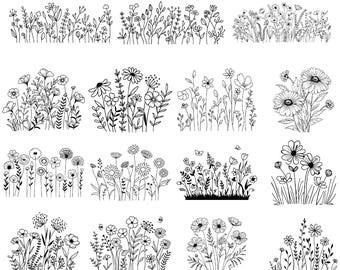 Floral arrangements svg, Flower svg bundle , Floral border svg,Flower bouquet svg, Floral bundle clipart, Floral bouquet png