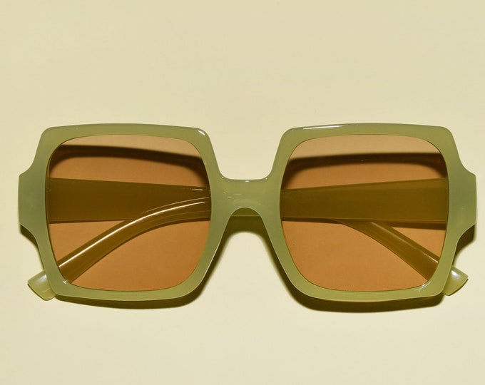 1960s Vintage Style Retro Squared Medium Sized Sunglasses Etsy — free download