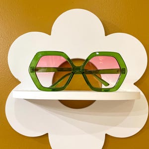 1970s LOLA Vintage Style Oversized Hexagon Sunglasses | Multiple Colors