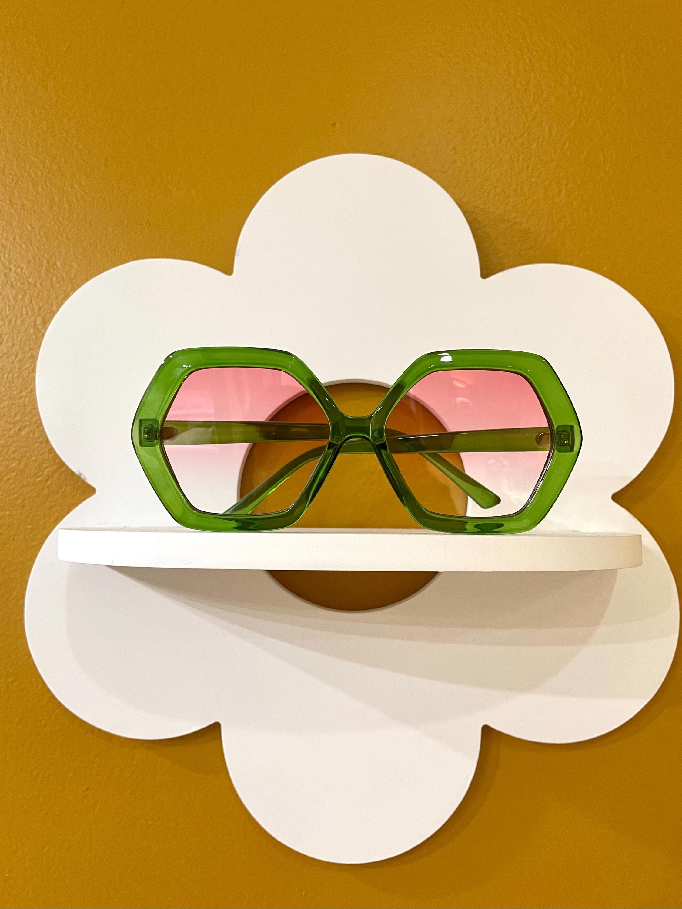 1970s LOLA Vintage Style Oversized Hexagon Sunglasses | Multiple Colors
