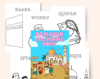 Ramadan Malbuch | 10 Spaß und Glaube-gefüllte Seiten I Ramadan Aktivitätsbuch I Muslimisches Malbuch I Islamische Aktivitäten I (Printable)